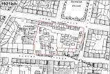 Edinburgh  - Albert Street area   -  Map showing hutments