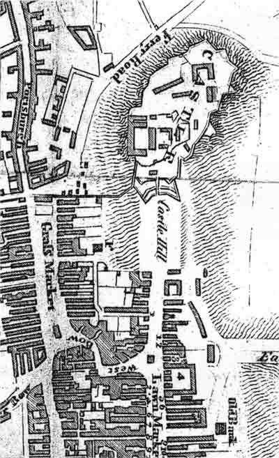 The Royal Mile - with the closes numbered - from a map published in an 1817 guide book.