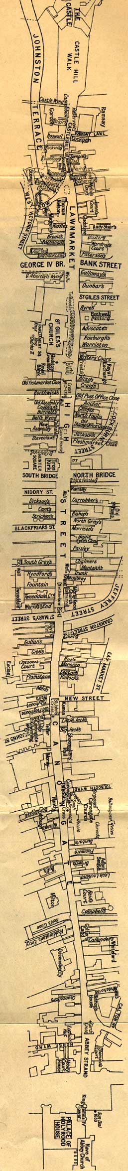 Edinburgh Royal Mile - Edinburgh Castle to Holyrood Palace  -  1928