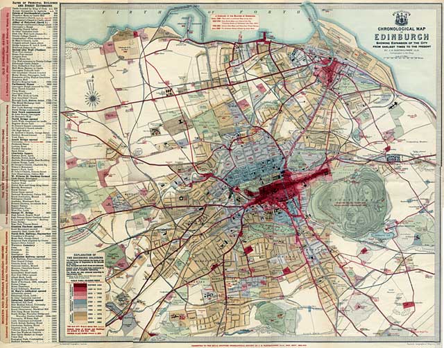 Edinburgh Chronological Map  -  Published 1919