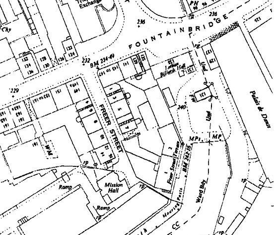 Estract from a large scale 1894 map ofthe Freer Streer area of Fountainbridge