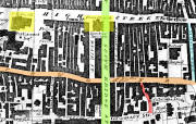 Map of Edinburgh Old Town including High Street, Cowgate, South Bridge, St Giles Church and Tron Kirk and St Giles Church