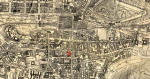 Fire in the Old Town of Edinburgh  -  December 2002  -  Zoom-out on a 1917 map