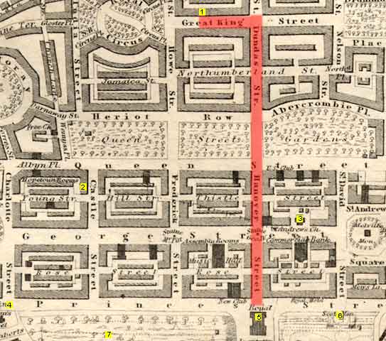 Map showing the route to Edinburgh Photographic Society
