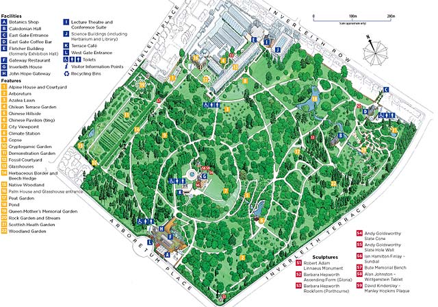 Royal Botanic Garden, Inverleith  -  1870 Map