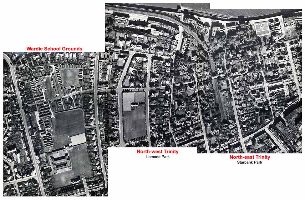 Aerial views of Trinity  -  1947