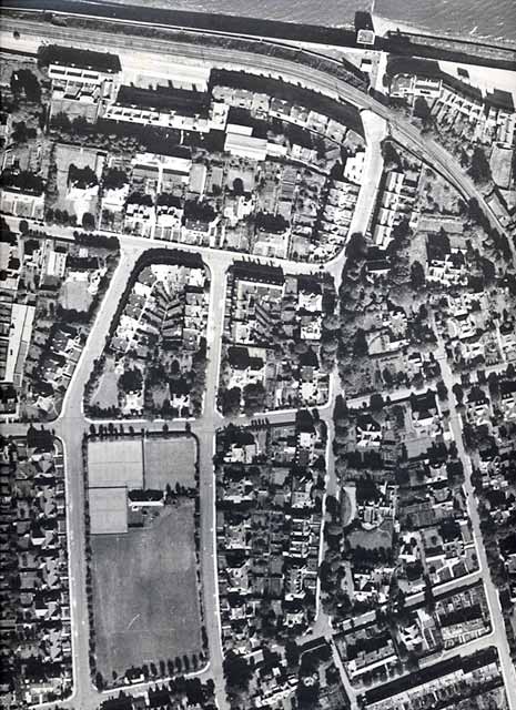 Aerial view of North-west Trinity  -   1947