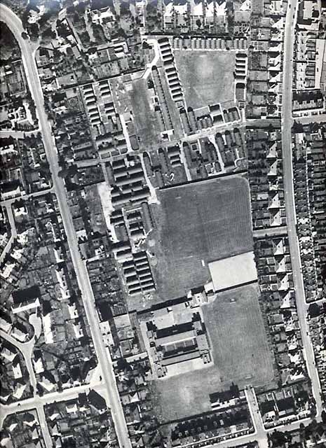 Aerial View of Wardie School Playing Fields, Edinburgh  -  1947