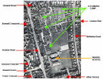 Key to aerial view of Wardie School Grounds  -  1947