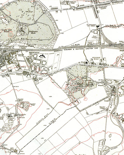 The Wisp  -  6 inch Ordnance Survey Map, 1932