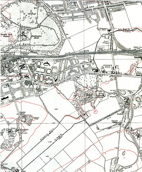 The Wisp  -  6 inch Ordnance Survey Map, 1938