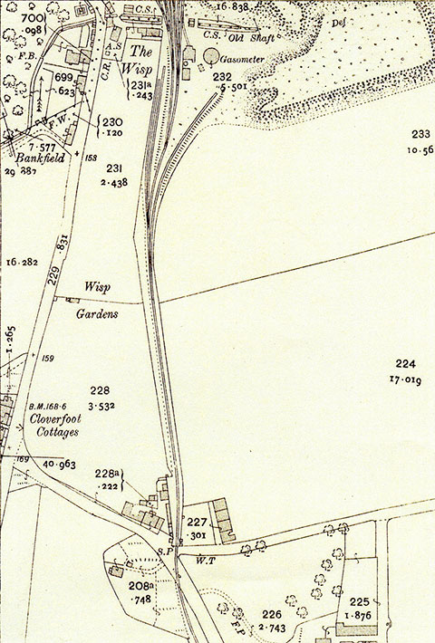 The Wisp  -  25 inch Ordnance Survey Map, 1914