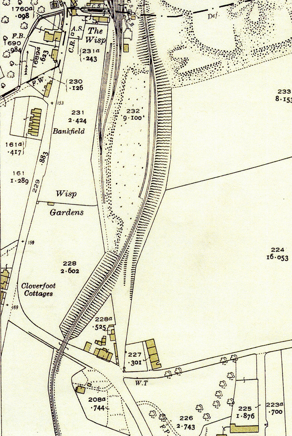 The Wisp - 25 inch Ordnance Survey Map, 1932