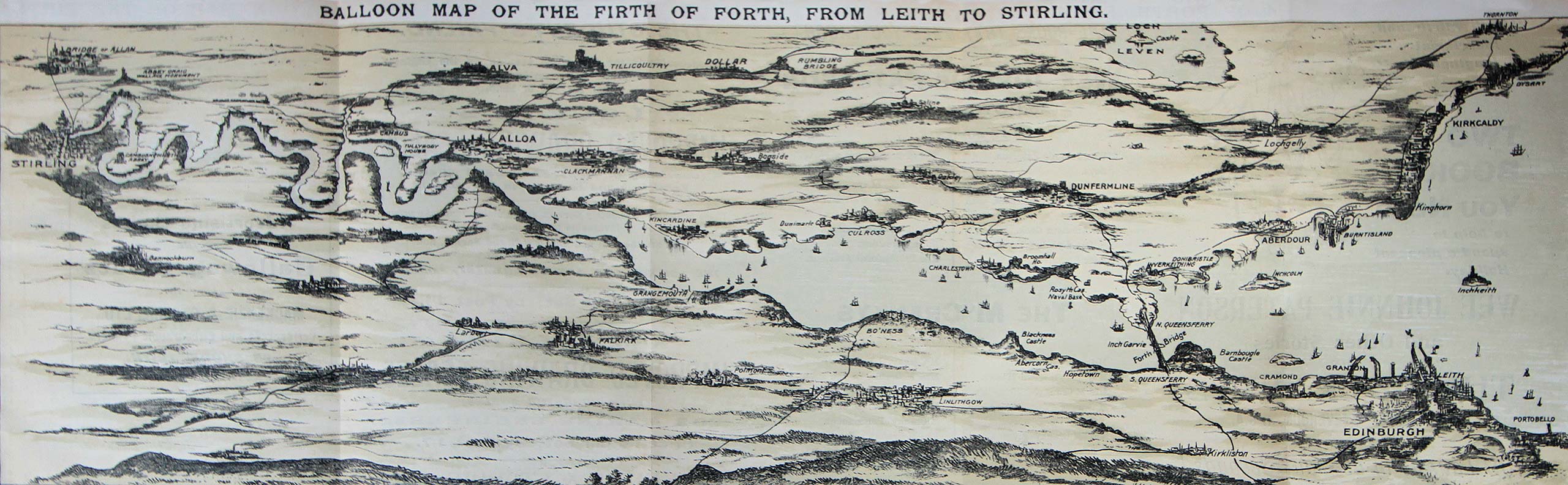 Balloon Map of the Firth of Forth, published in 1907