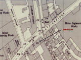 Extract from a 1940s Ordnance Survey map -  Fountainbridge, Edinburgh, showing the location of trheXL Bar.