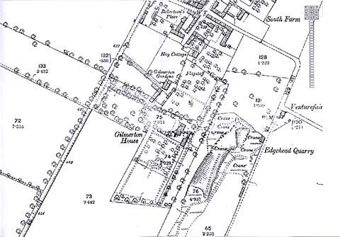 Map of the area around Gilmerton House - Ordnance Survey County Series Map, 1843-1893