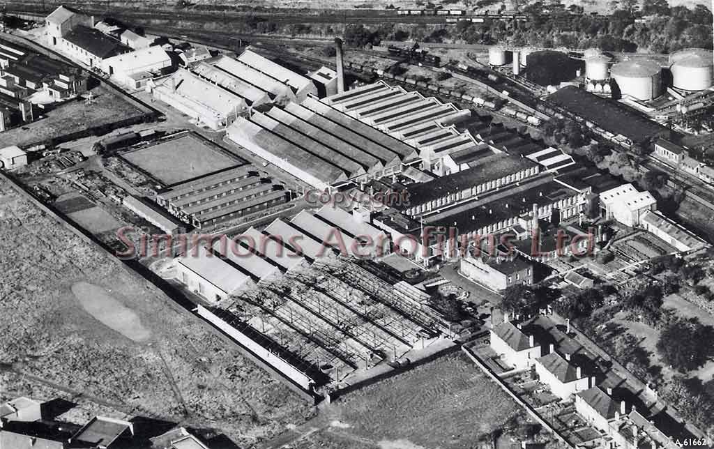 An aerial view of United Wire Works, off West Granton Road, SW of Granton Harbour