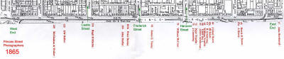 Map showing Princes Street Studios in 1865