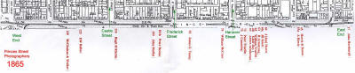 Map of Princes Street studios in 1865