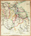 Southern Scotland  -  Roads to Glasgow and Edinburgh with distances from London