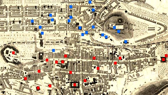 Map linked to Engravings from Modern Athens, published in 1829