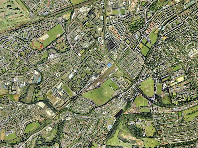 Edinburgh aerial_view, 2001  -  South-west Edinburgh section