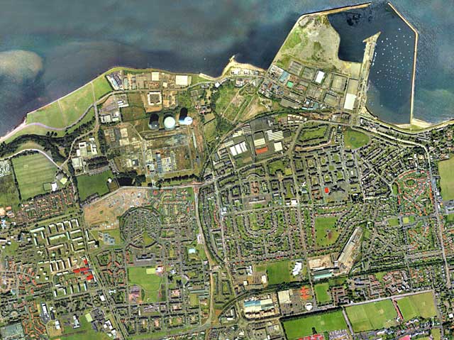 Edinburgh aerial view, 2001  - Edinburgh Waterfront section