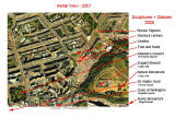 Aerial View of Calton and Broughton - 2001  -  showing Sculptures and Statues