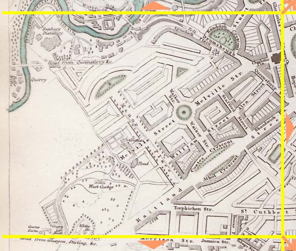 Edinburgh  -  1844  -  Map produced for the Society for the Dissemination of Useful Knowledge  -  Section I