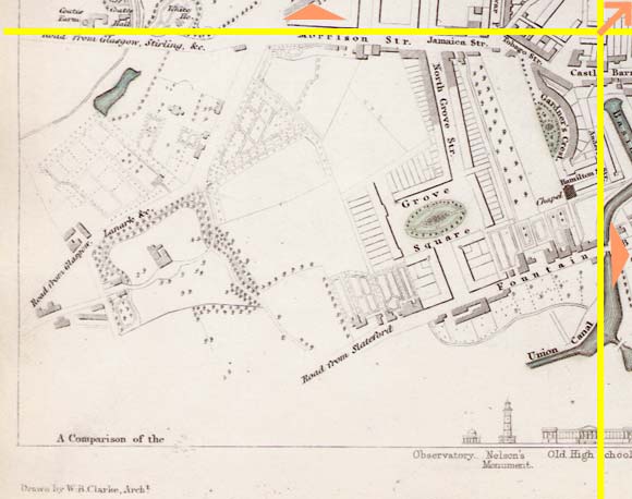 Edinburgh  -  1844  -  Map produced for the Society for the Dissemination of Useful Knowledge  -  Section M