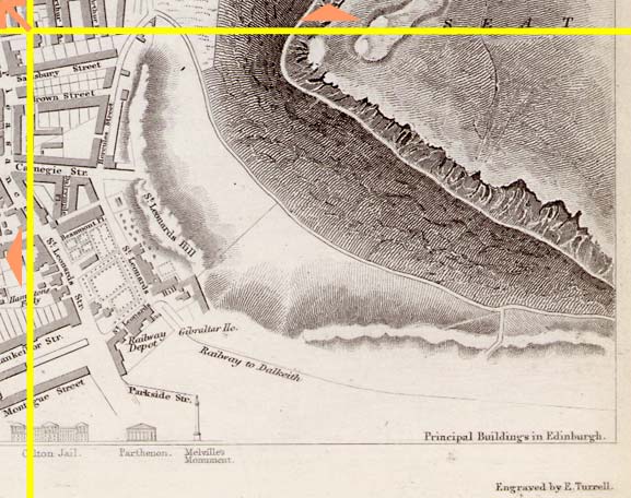 Edinburgh  -  1844  -  Map produced for the Society for the Dissemination of Useful Knowledge  -  Section P