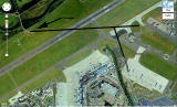 Edinburgh Airport  -  Map showing A9 Road and Old Runway