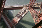 The Forth Rail Bridge  -  Scaffolding stored on the bridge