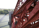 The southern en d of the Forth Rail Bridge  -  newly painted