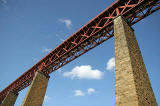 The Forth Rail Bridge, approach from the south above South Queensferry.