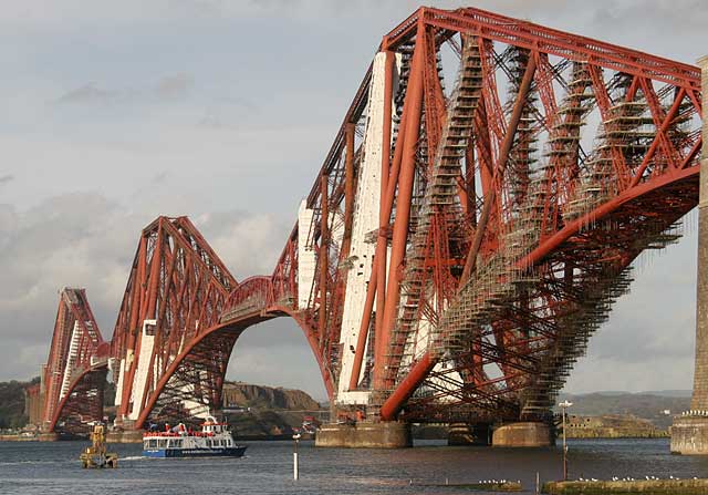 Scaffolders at Work on the Forth Rail Bridge