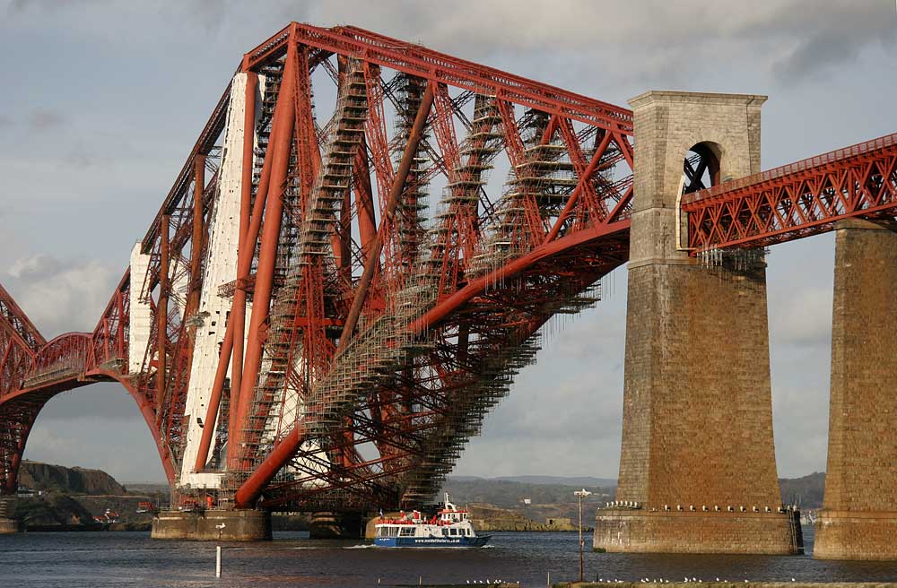 Maid of the Forth approaching the Forth Bridge   -  October 30, 2005