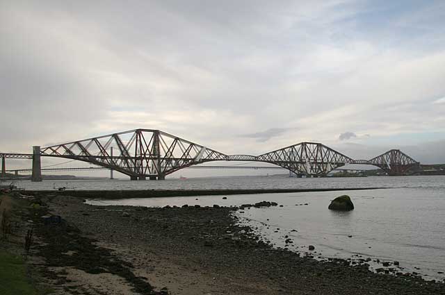 View of Hound Point through the trees from the Dalmeny Estate  -  November 2005