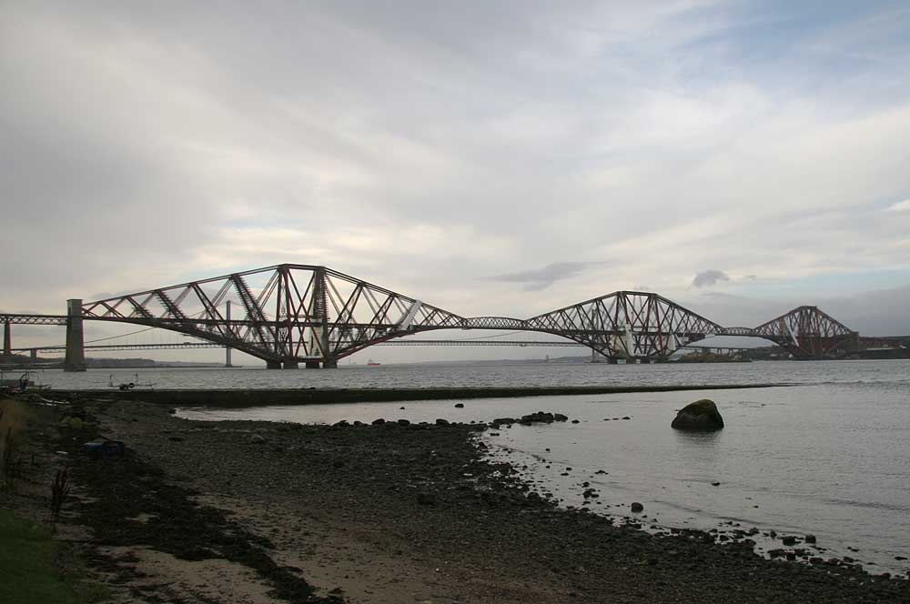 View of Hound Point through the trees from the Dalmeny Estate  -  November 2005