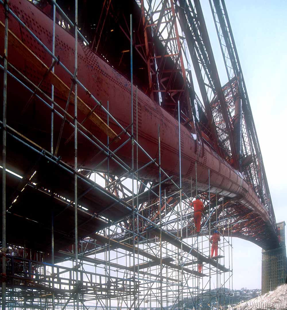 The Forth Bridge  -  Scaffolders at Work