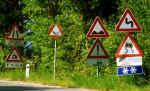 Roadsigns in Tuscany, Italy