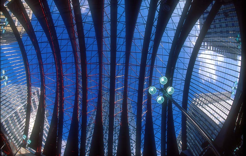 London Docklands  -  Canary Wharf Station Roof 1