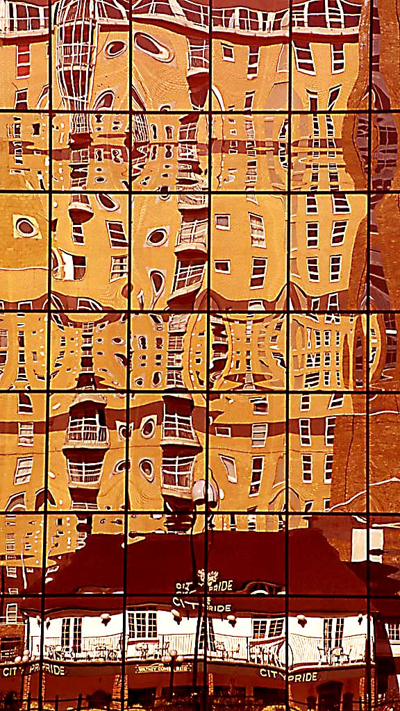 London Docklands  -  Reflection of residential housing named "Cascades"