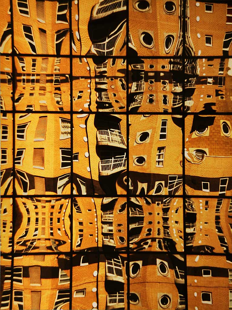 London Docklands  -  Reflection of residential housing named "Cascades"