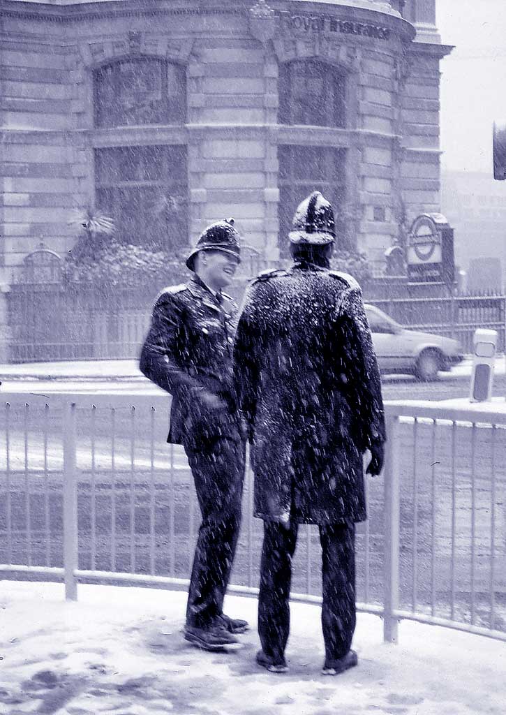 The City of London  -  Two Policemen in Winter