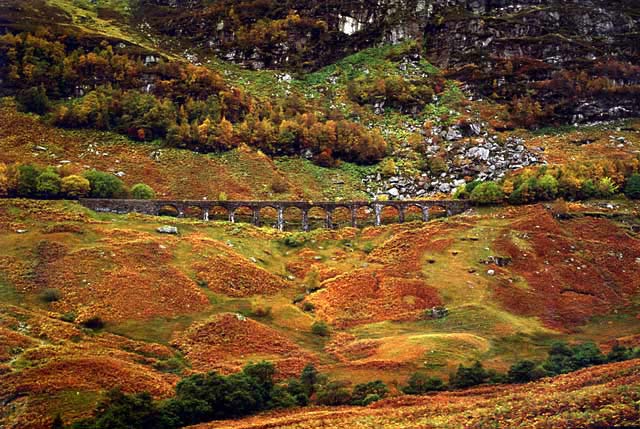 Glen Ogle Viaduct in Autumn