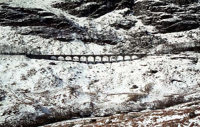 Glen Ogle Viaduct in Winter