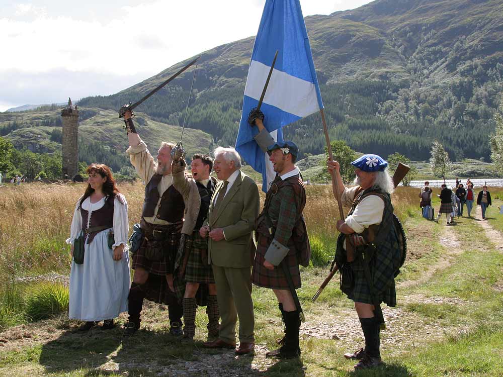 Scottish Highland Games  -  Glenfinnan  -  20 August 2005  -  A Group with Roy Hattersley