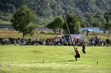 Scottish Highland Games  -  Glenfinnan  -  20 August 2005  -  Tossing the Caber