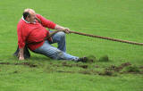 Scottish Highland Games  -  Pitlochry  -  10 September 2005  -  Anchor Man in the Tug-of-War